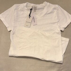 Aritzia Ivory Seamless Top